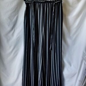 New Look Black and White Striped Wide Leg Jumpsuit